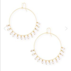 Kendra Scott gold hoop earrings in pearls